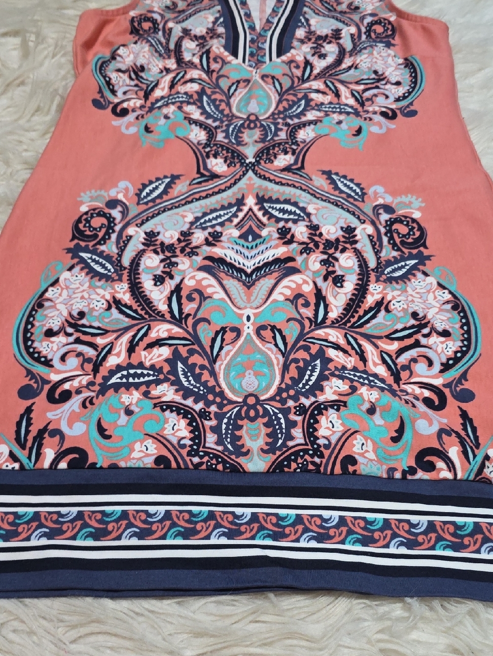 New York & Company Paisley Dress- S Petite - Picture 4 of 9